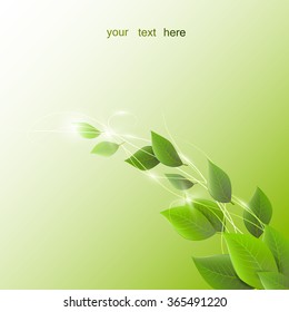 flying leaves,  lines and light, vector