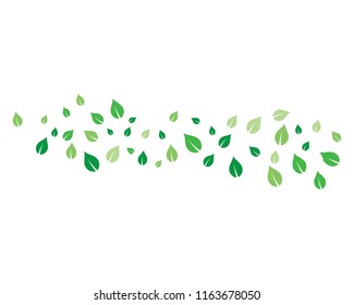 flying leaves vector