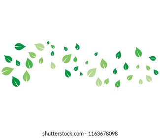 flying leaves vector