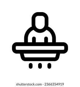 icono de la línea de elevación volante. icono vector para tu sitio web, móvil, presentación y diseño de logotipo.