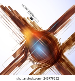 Flying line. Abstract Background for Business Brochure or Cover. EPS10.