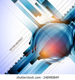 Flying line. Abstract Background for Business Brochure or Cover. EPS10.