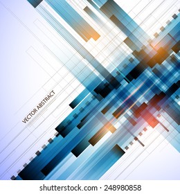 Flying line. Abstract Background for Business Brochure or Cover. EPS10.