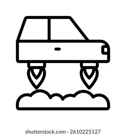 Flying Line Vector Illustration On White Background.