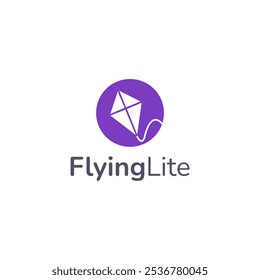 Voo minimalista do vetor do logotipo da Lite