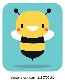 Ilustración vectorial de abejas voladoras