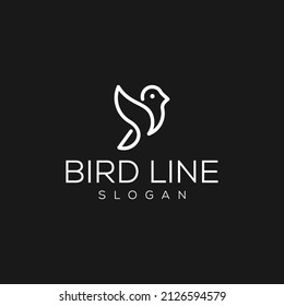 flying little Bird vector logo design template