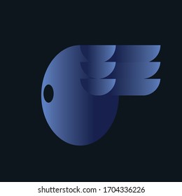 Flying logo design concept illustration art