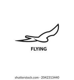 Flying logo template design vector icon illustration