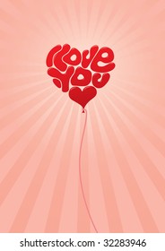 Flying love balloon