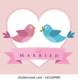 Flying love birds