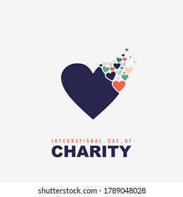 Flying love shape vector illustration. Good template for Charity or money design.
