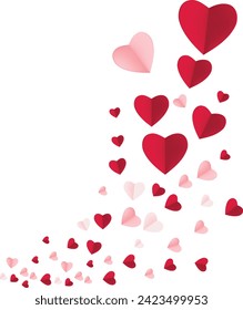 flying love vector. love heart kiss isolated