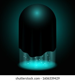 Flying Magic ball. Vector illustration.