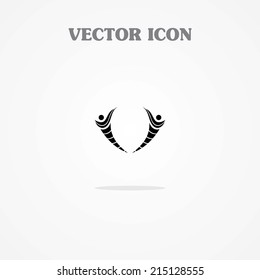 Flying Man abstract icon