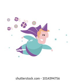 A flying man, a wizard with gifts. Superhero.