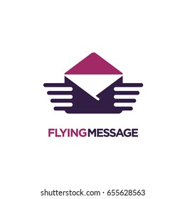 Flying Message Logo template Design