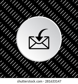 flying message  template  icon. vector design