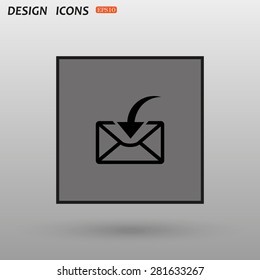 flying message  template  icon. vector design