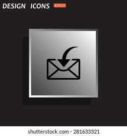 flying message  template  icon. vector design