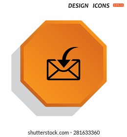 flying message  template  icon. vector design