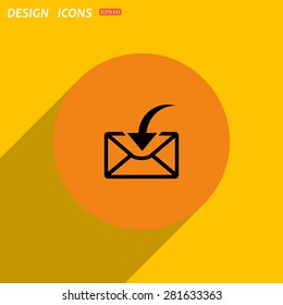 flying message  template  icon. vector design