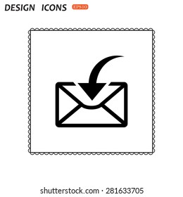 flying message  template  icon. vector design