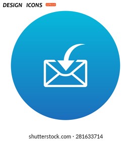 flying message  template  icon. vector design