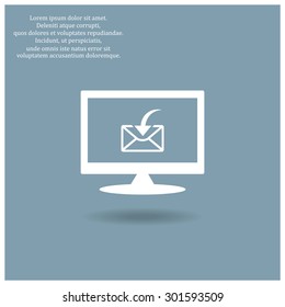 flying message  template  icon. vector design