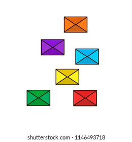 flying message. vector