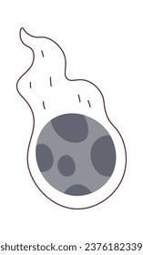Flying Meteorite in Space Vectorgrafik