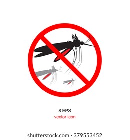 Flying Midges Full Of Blood With Forbidden Sign