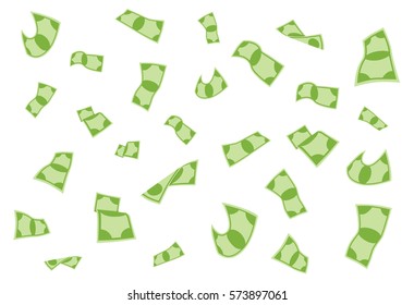 Flying Money Background - Vector EPS10