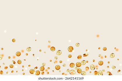 Flying money. Golden coins. Win and success design.