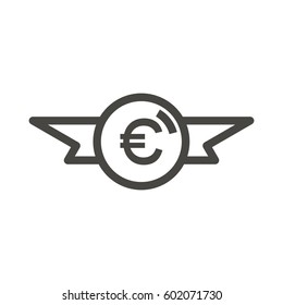 flying money icon vector