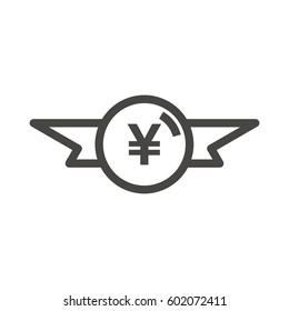 flying money icon vector