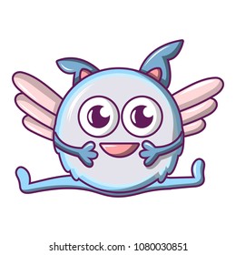 Flying monster icon. Cartoon illustration of flying monster vector icon for web