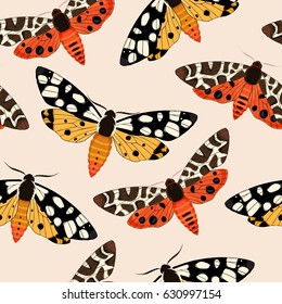 Flying moths seamless