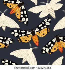 Flying moths seamless