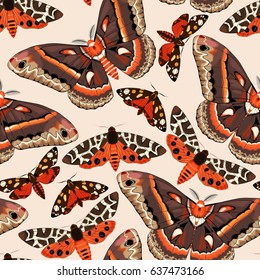 Flying moths seamless