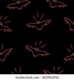 Flying in the night bats,seamless vector pattern.