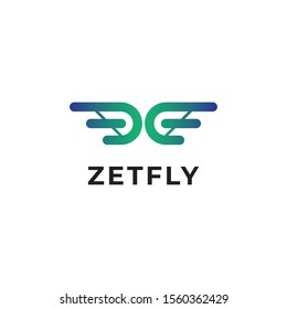flying organization logo design  vector file 