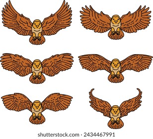 Flying Owl Cartoon Sequence Animation Sprite