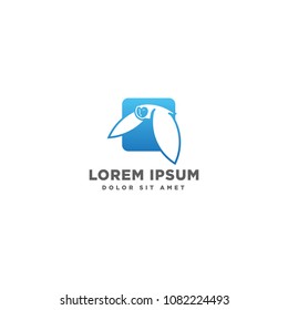 flying owl logo template vector download