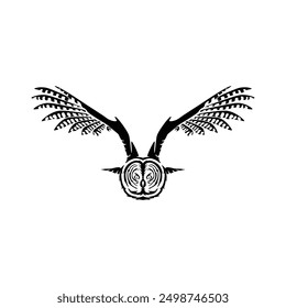 Flying owl simple logo design template 2