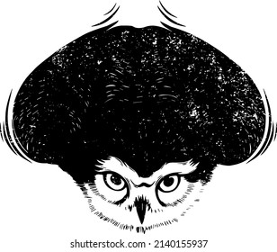 Flying Owl sketch. Vector illustration on white background.
