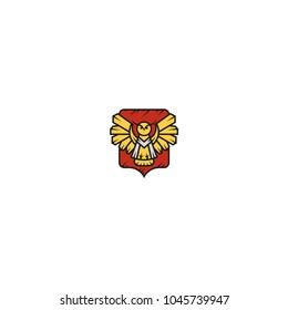 Flying Owl themplate - vector illustration