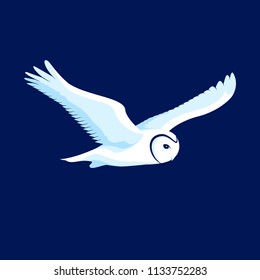 Flying Owl Vector Logo Icon