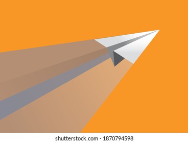 Flying papar plane vector illustration