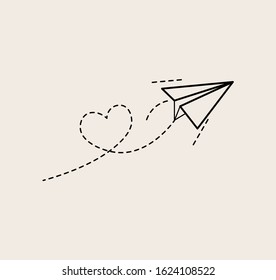 a flying paper plane illustration vector